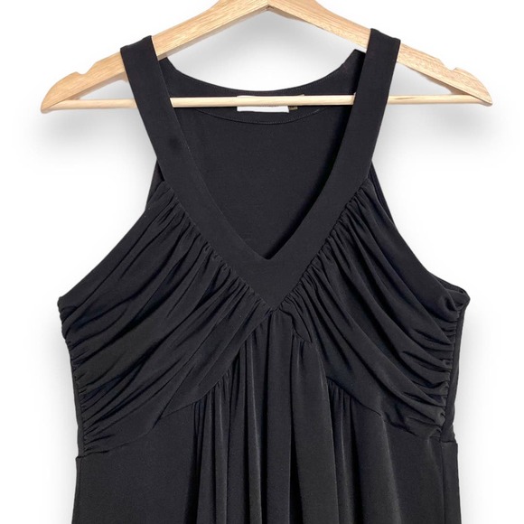 Calvin Klein Sleeveless Ruched Knee Length Wrinkle Free Stretch Dress Women's 10 - Picture 3 of 11